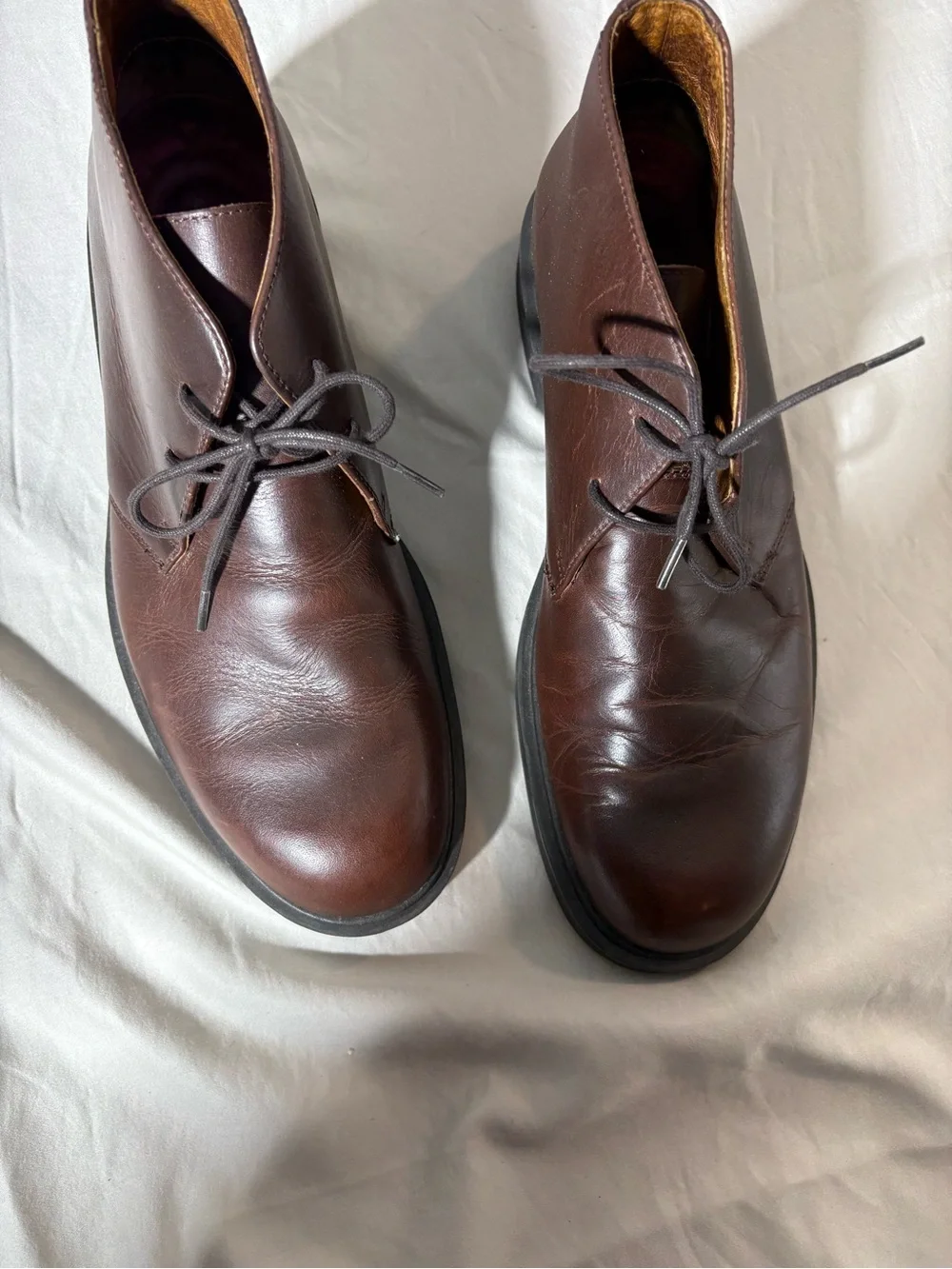Eddie Bauer Men's Dark Brown Leather Chukka Boots